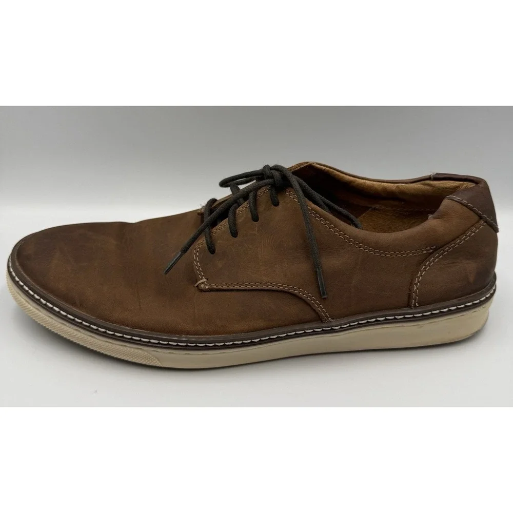 Johnston‎ Murphy J&M Mens 10M Brown Sheepskin Oxford Dress Shoes